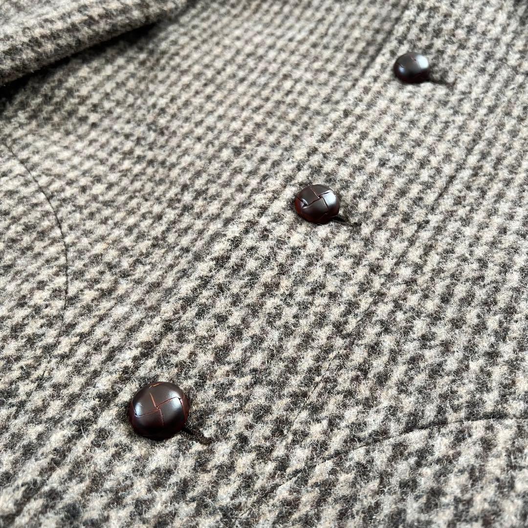◇美品◇ DANTON ダントン 千鳥格子柄 ウールモッサ 2way コート