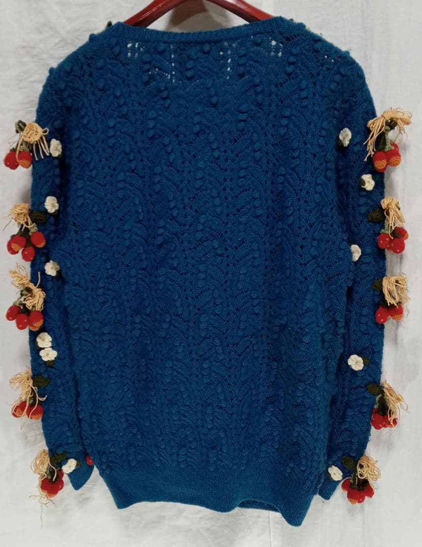 s*o様 ピンクハウス ニットカーディガン いちご・ハートモチーフ付き