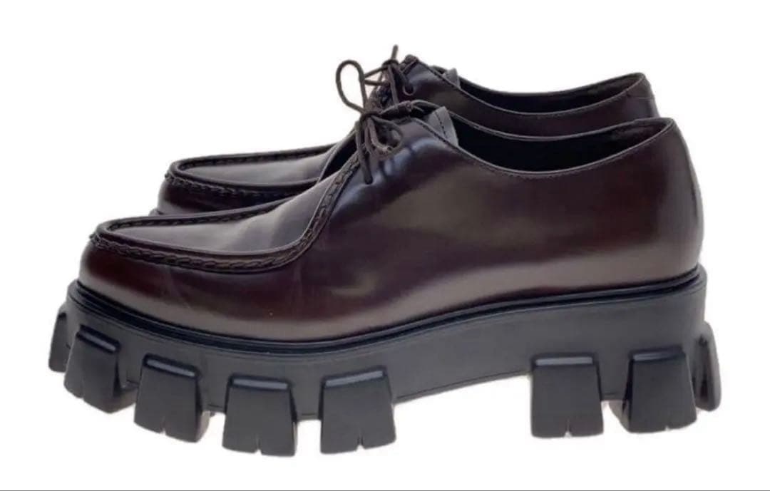 PRADA モノリスダービー　サイズ7(26.5cm〜27.0cm相当)