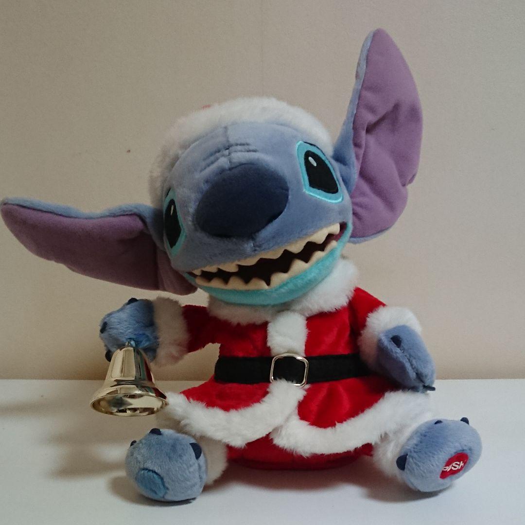 ランド数量限定 歌って踊る クリスマス サンタ スティッチ ぬいぐるみ