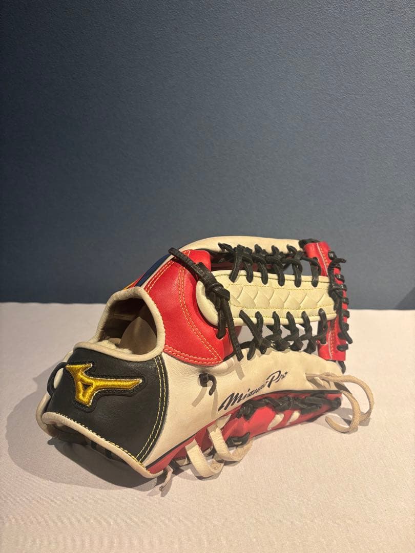 兄*E様 ミズノプロ 限定オーダー 軟式用 外野手用グラブ　レインボーライン仕様 ✨ミズノプロ 軟式オーダーグラブ✨ 坂本モデル✨ 型つけバッチリ完了
