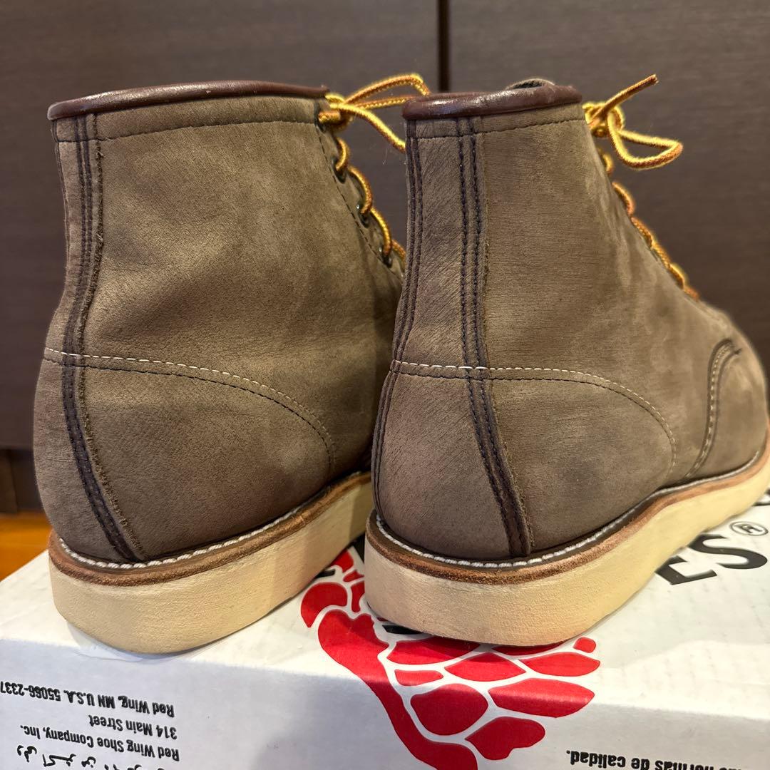 良品•縦羽タグ•8EE】レッドウィング2877ヌバックレザー グレージュ