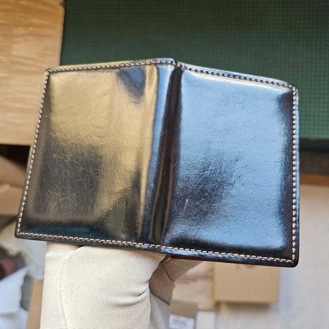 GANZO ガンゾ SHELL CORDOVAN シェルコードバン 名刺入れ 黒 - メルカリ