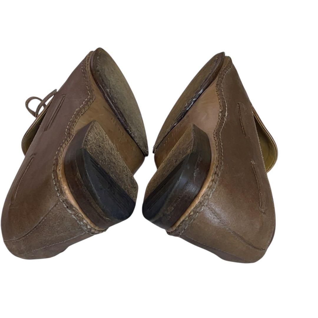 阿呆鳥様専用HERMESスムースレザードライビングシューズ サンド