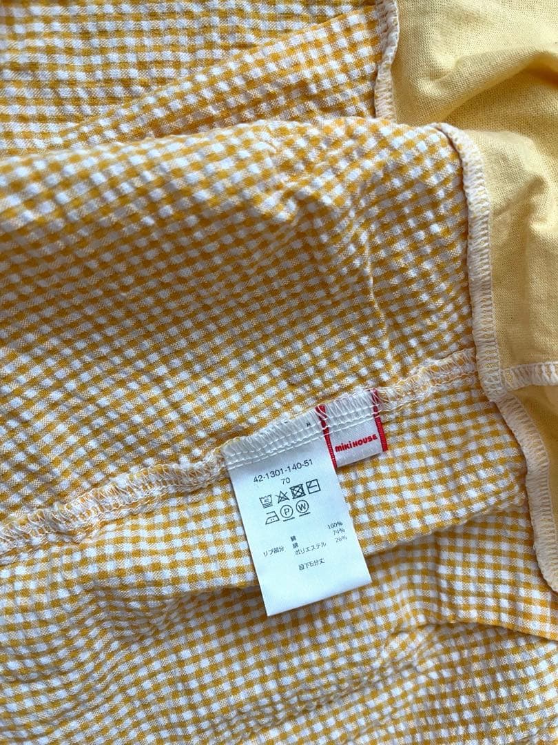 ミキハウス 】クマ刺繍ロンパース - メルカリ