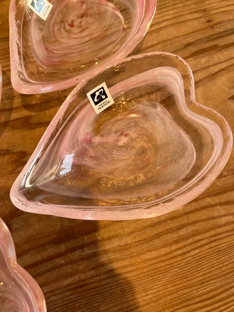 月夜野工房花びら型ガラス皿 5枚セット - メルカリ