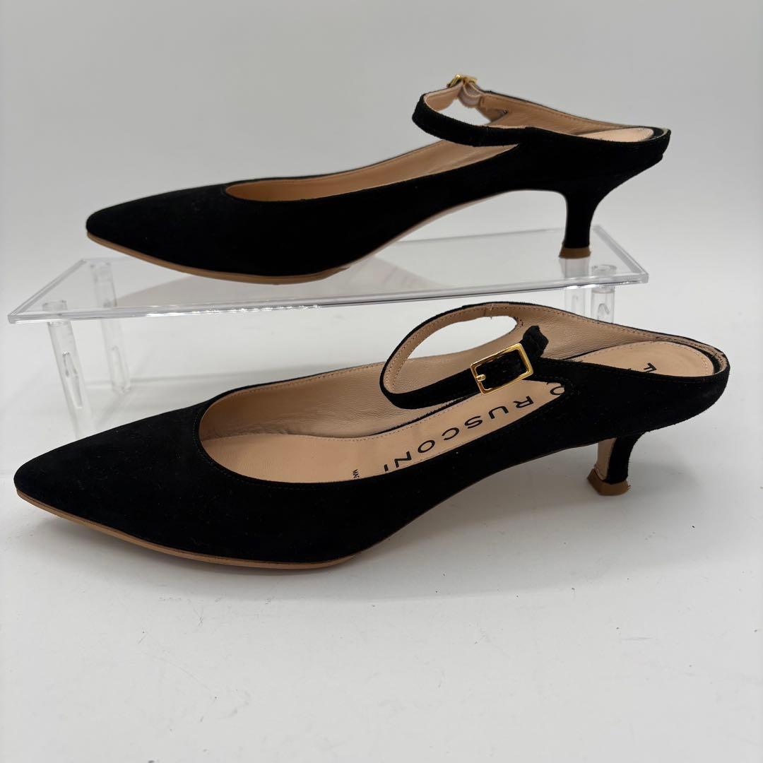 ファビオルスコーニ【24.5cm】ミュール　ストラップ　ビブラムソール　スエード