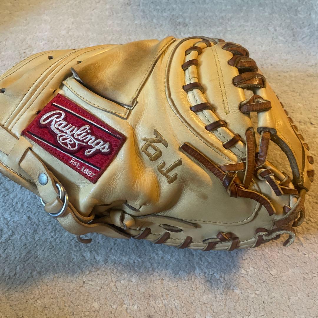 元近鉄バファローズ　石山一秀選手使用　Rawlings キャッチャーミット