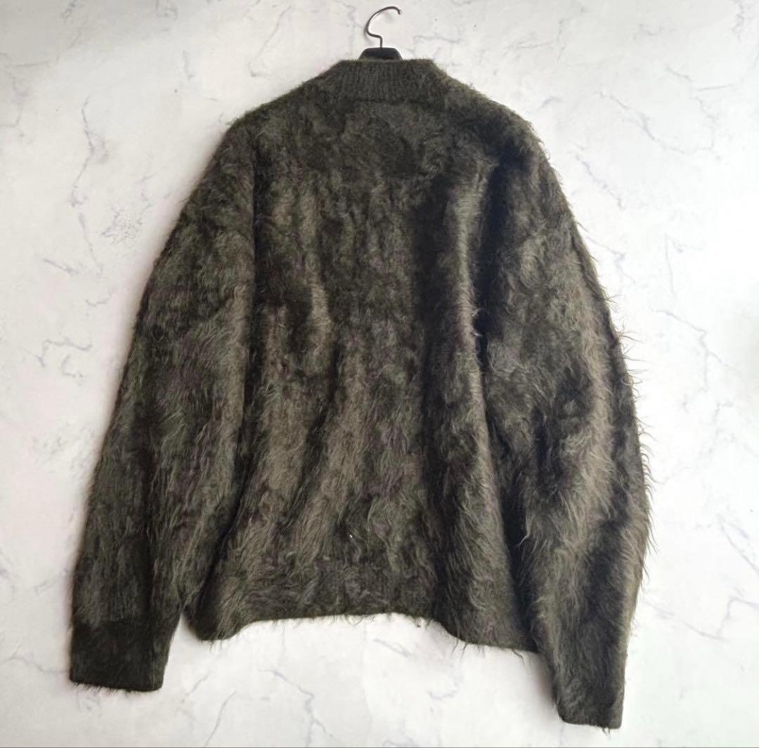 BLAMINK カシミヤファーカーディガン 38 カーキグリーン - メルカリ