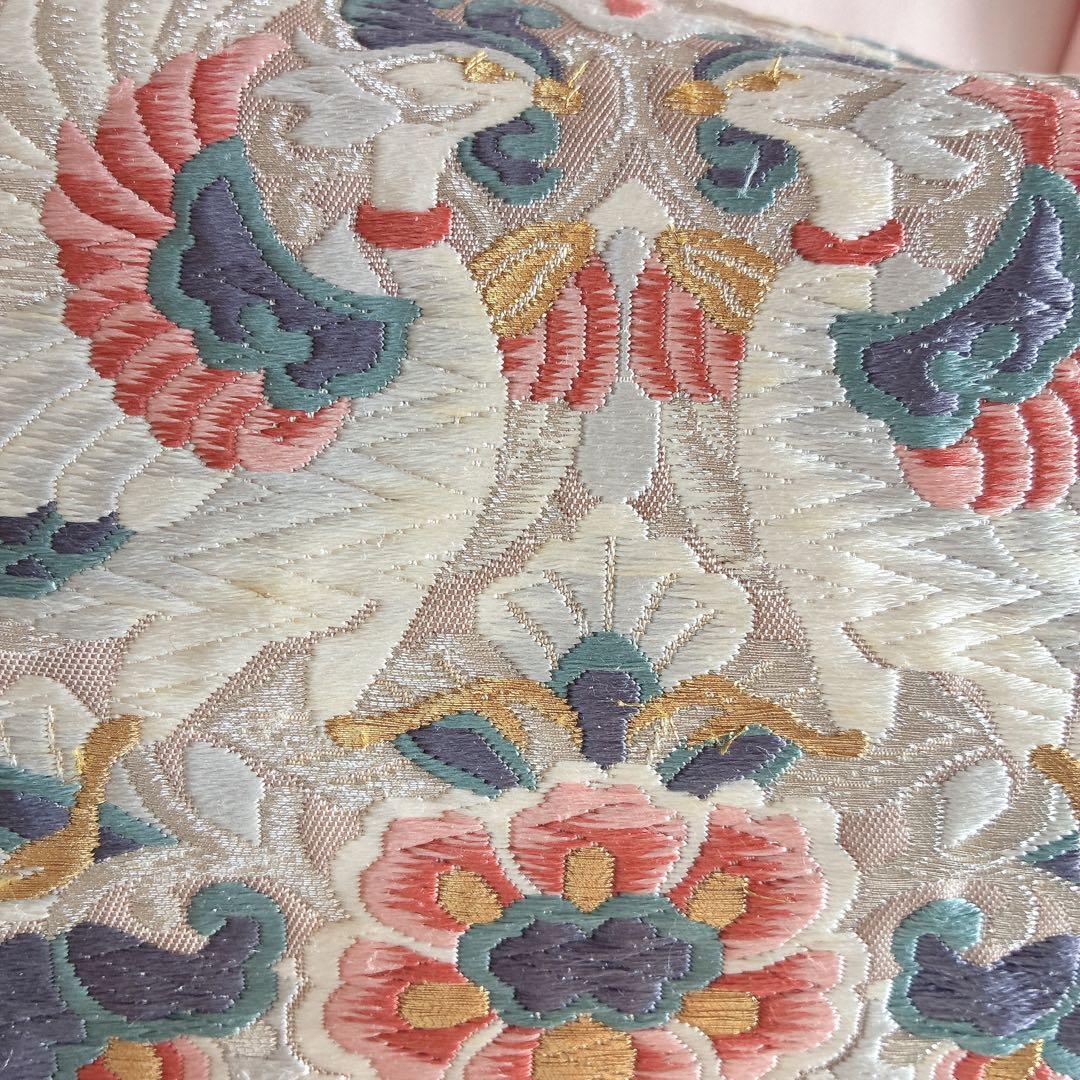 訪問着 フルセット 着物 正絹 手描き 難あり 練習用 梅枝 落款 J1