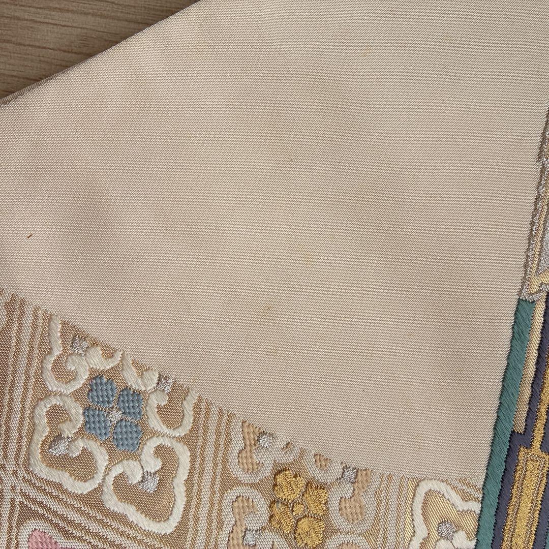 訪問着 フルセット 着物 正絹 手描き 難あり 練習用 梅枝 落款 J1