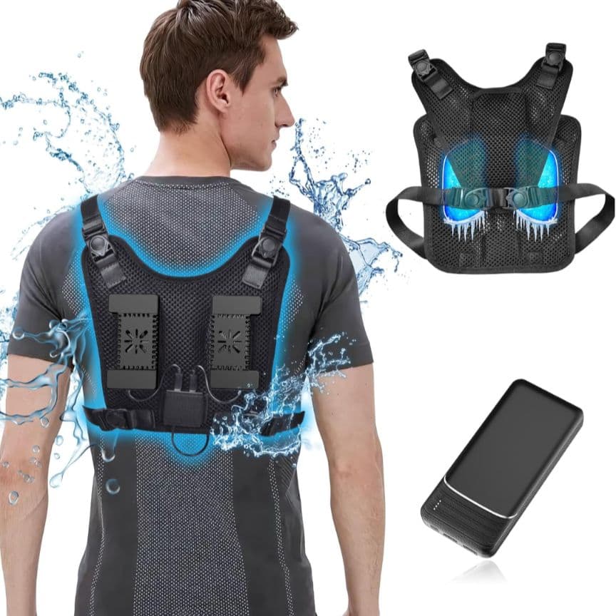 〈新品未使用〉 猛暑対策　冷却ペルチェベスト バッテリー付きフルセット 即日発送】ペルチェ ベスト フルセット 【バッテリー付き】クーリング