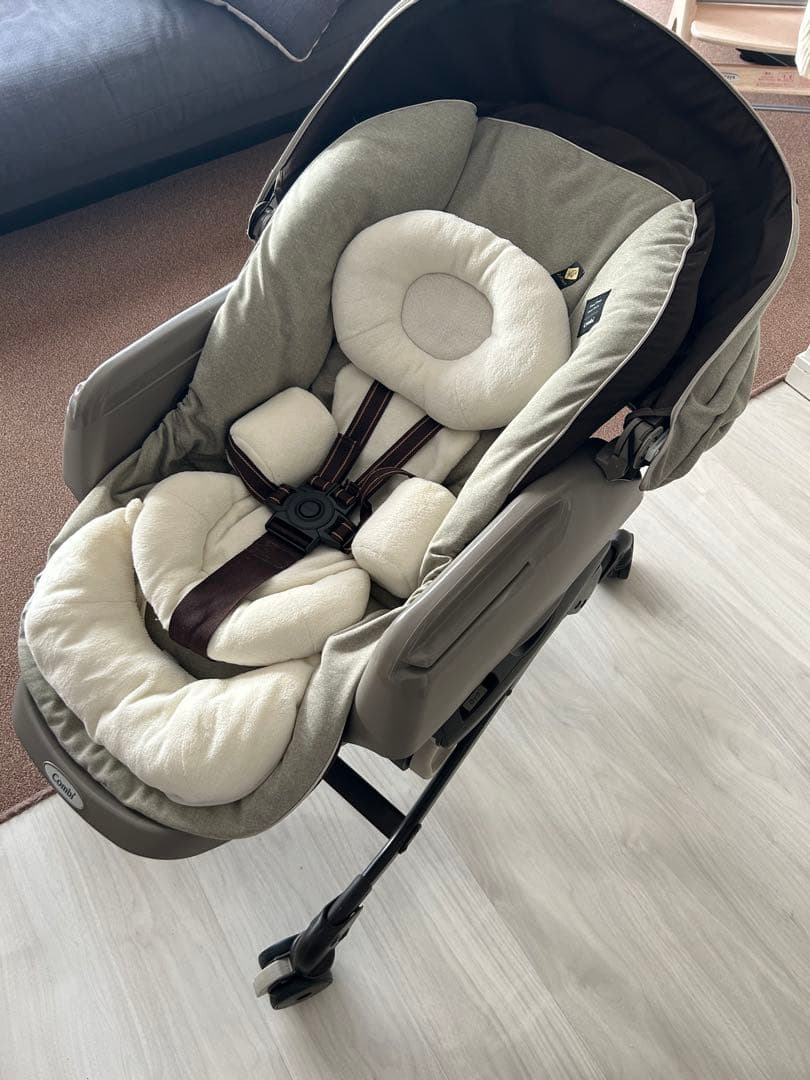 【出産準備】コンビ　ネムリラ　エッグショック　サンドベージュ　2019年購入 コンビ ホワイトレーベル ネムリラ コードレス premium エッグショック