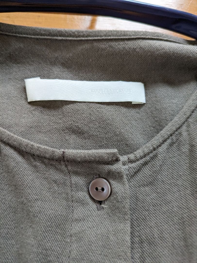 2025年 evam evaコットンウールノーカラーシャツ - メルカリ