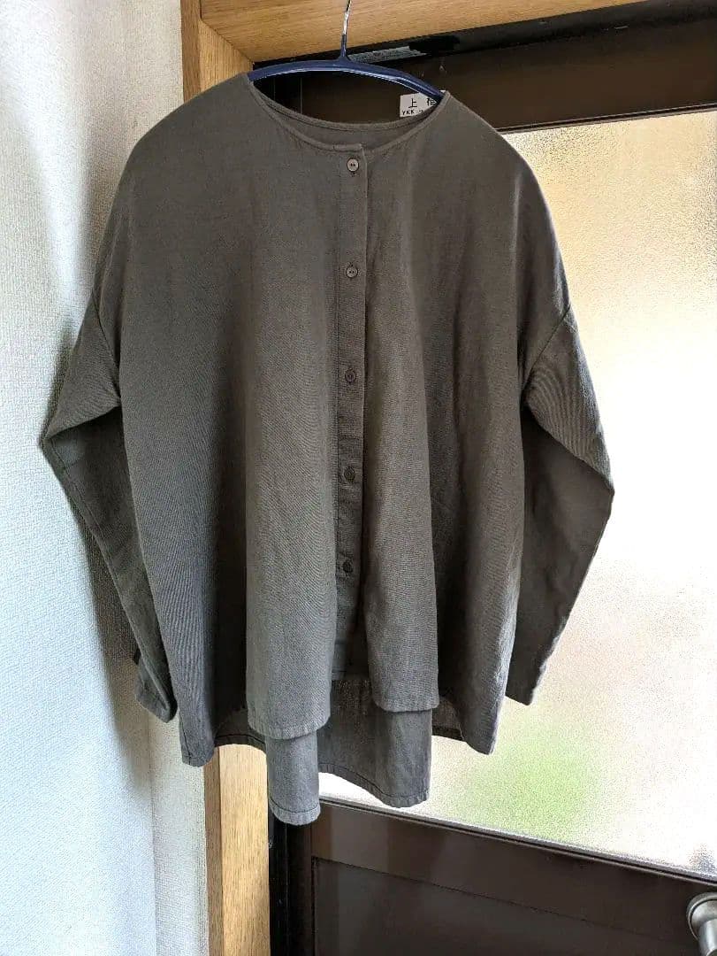 2025年 evam evaコットンウールノーカラーシャツ - メルカリ