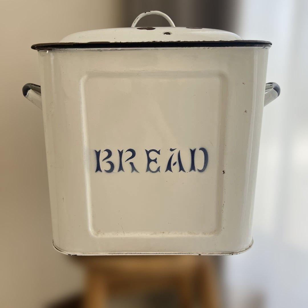 アンティーク　ブレッド缶 イギリス アンティーク ホーロー ブレッド缶/キッチン雑貨 N-446｜日本