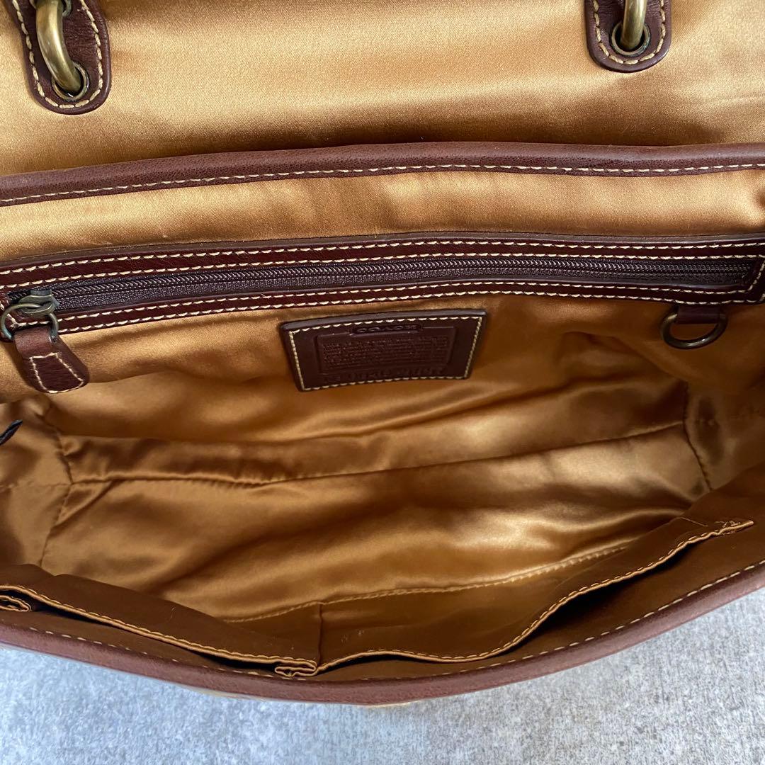 極美品 COACH ソーホー トート ワンショルダーバッグ レオパード