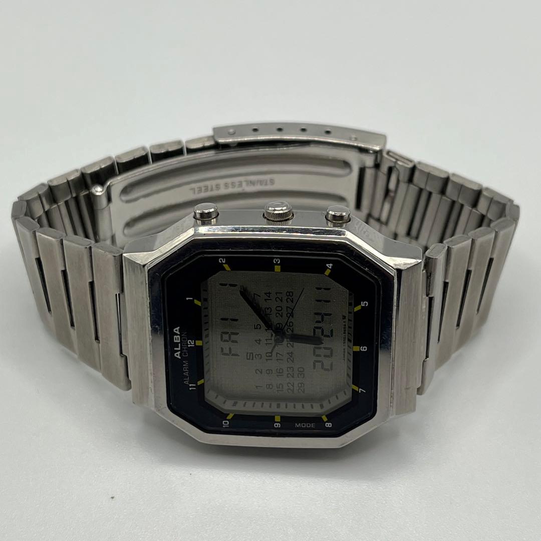 ビンテージ SEIKO ALBA 二重面相 Y950-5040 電池交換済 - メルカリ