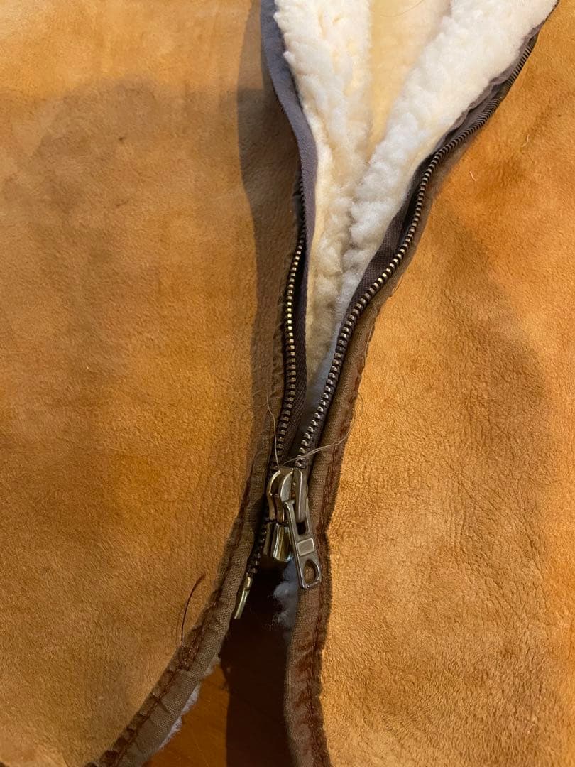 ヴィンテージ ムートン ボア ベスト 70s 80s レザー ファー - メルカリ