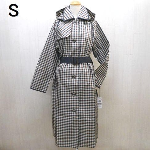 アクアスキュータム クラブチェック トレンチコート レインコート S 袋