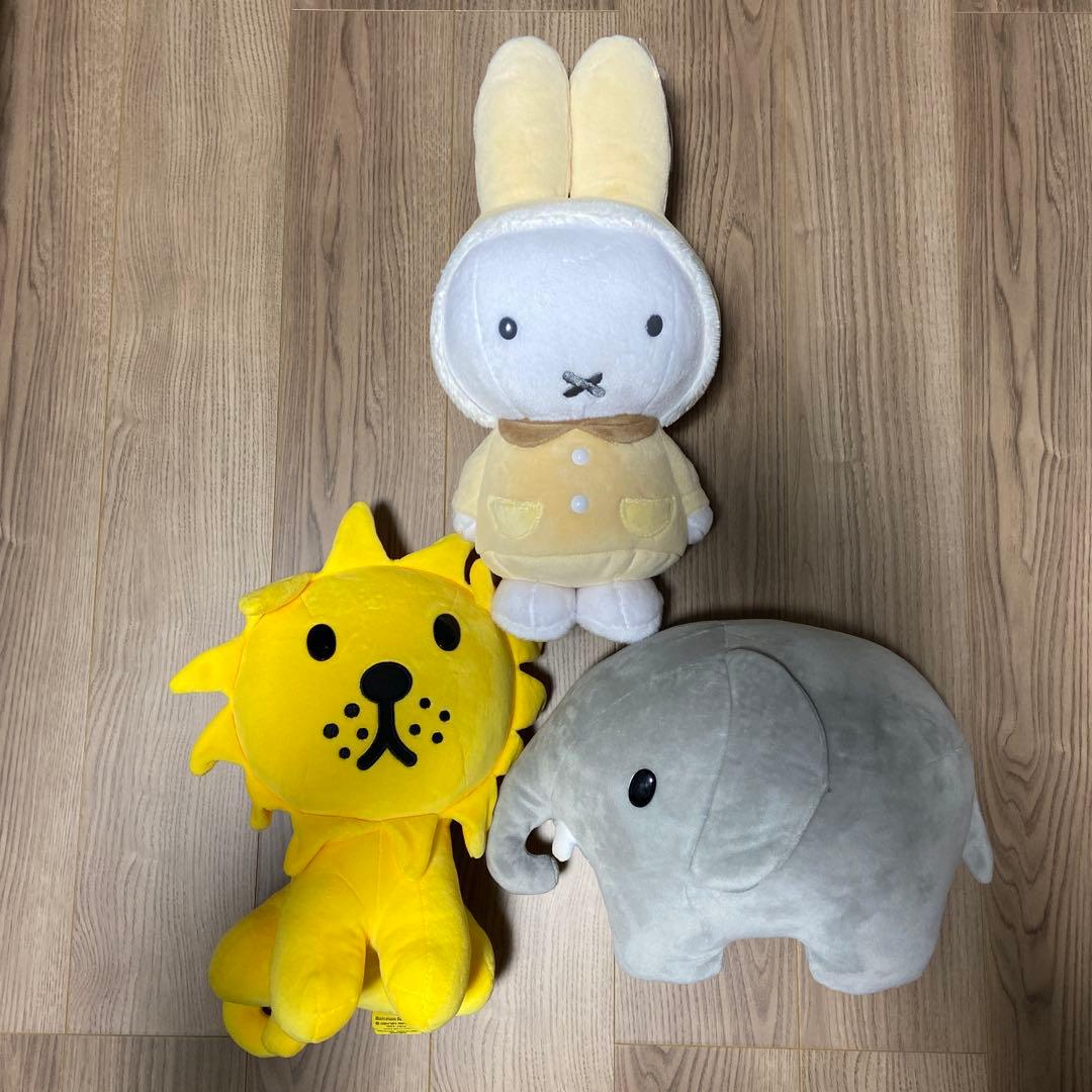 A賞 特大サイズぬいぐるみミッフィー ふわふわのお洋服 約48cm おまけ2