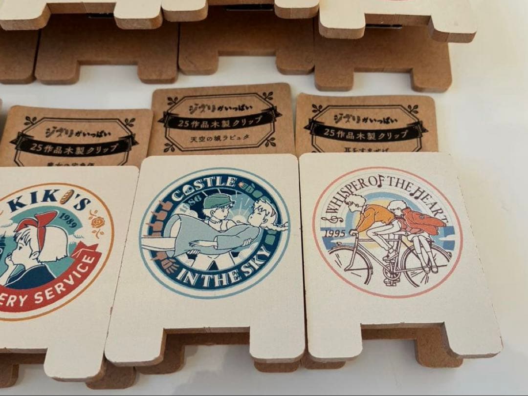 ジブリ 25作品木製クリップ ジブリパーク コンプリート - その他本当に