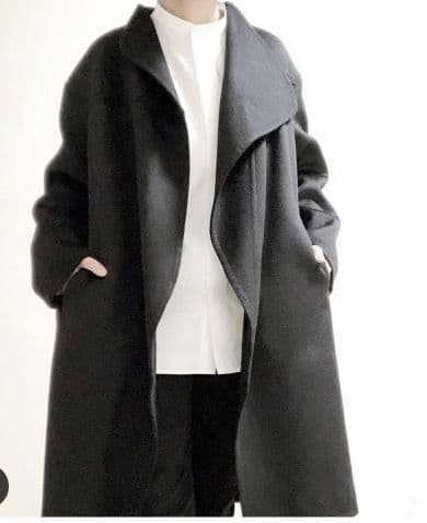 新品未使用】+J ユニクロ カシミヤブレンドノーカラーコート ジル