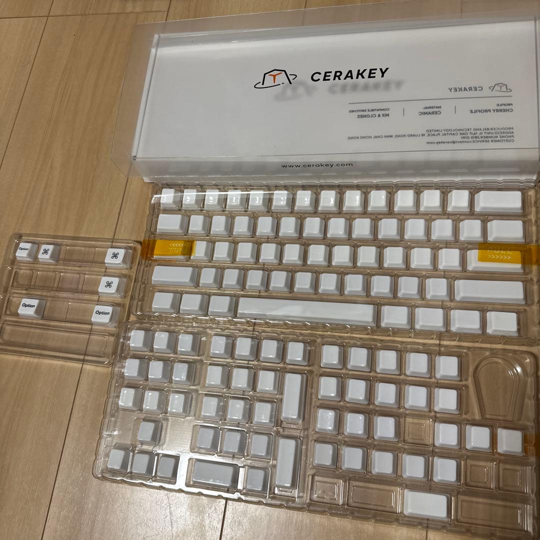 cerakey 無刻印ホワイト フルセット + MacOS用オプション