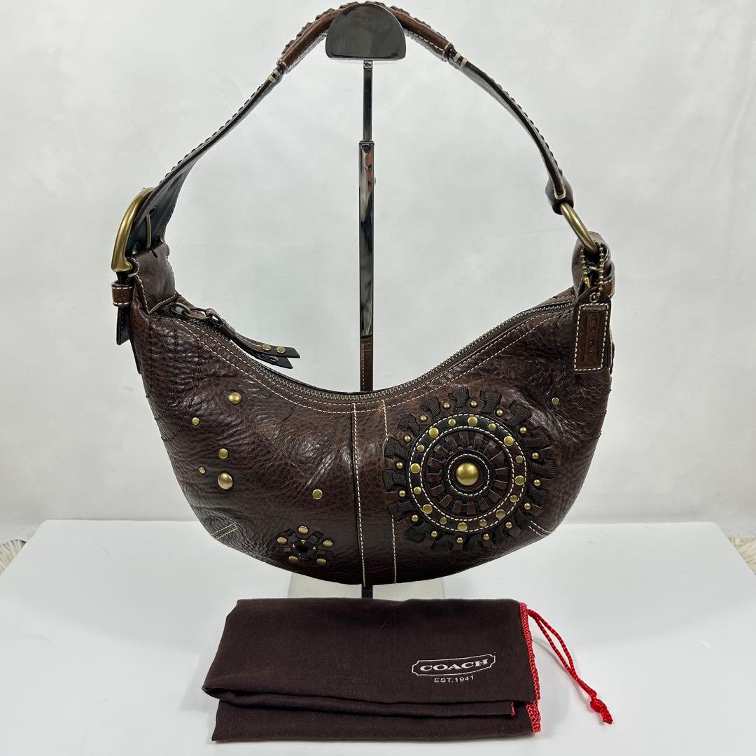 Coach Mia Studded Hobo Shoulder Bag - メルカリ