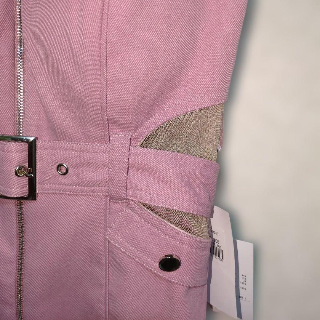 Glossyキャバドレス【新品未使用】ピンクノースリーブミニワンピース S