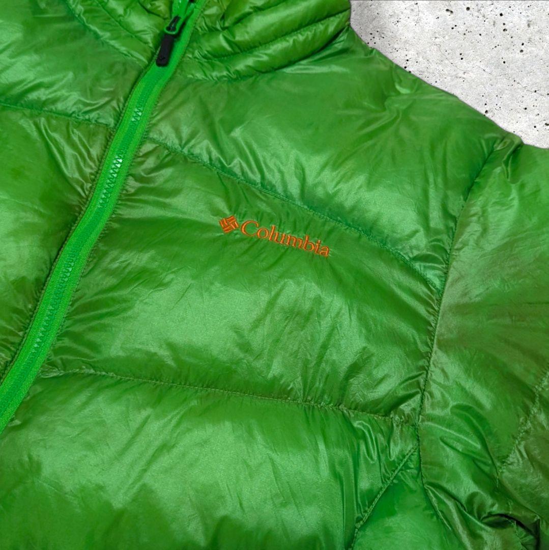 ColumbiaコロンビアダウンジャケットドローコードOMNISHIELD黄緑L