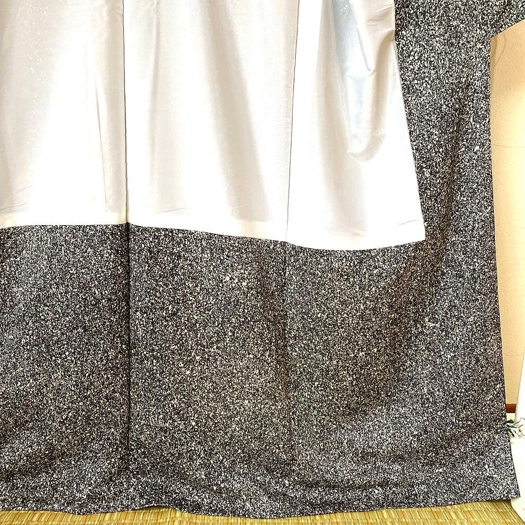 着物-袷着物2 秋草文様 黒地に金彩上品で華やかな装い【訪問着】【正絹