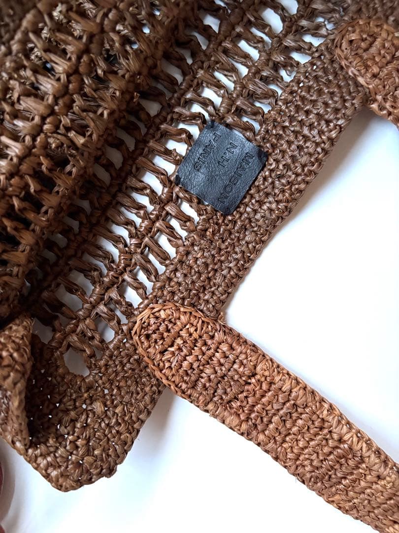 MAISON N.H PARIS【美品】ANNA タッセル付き ラフィアバッグ - メルカリ