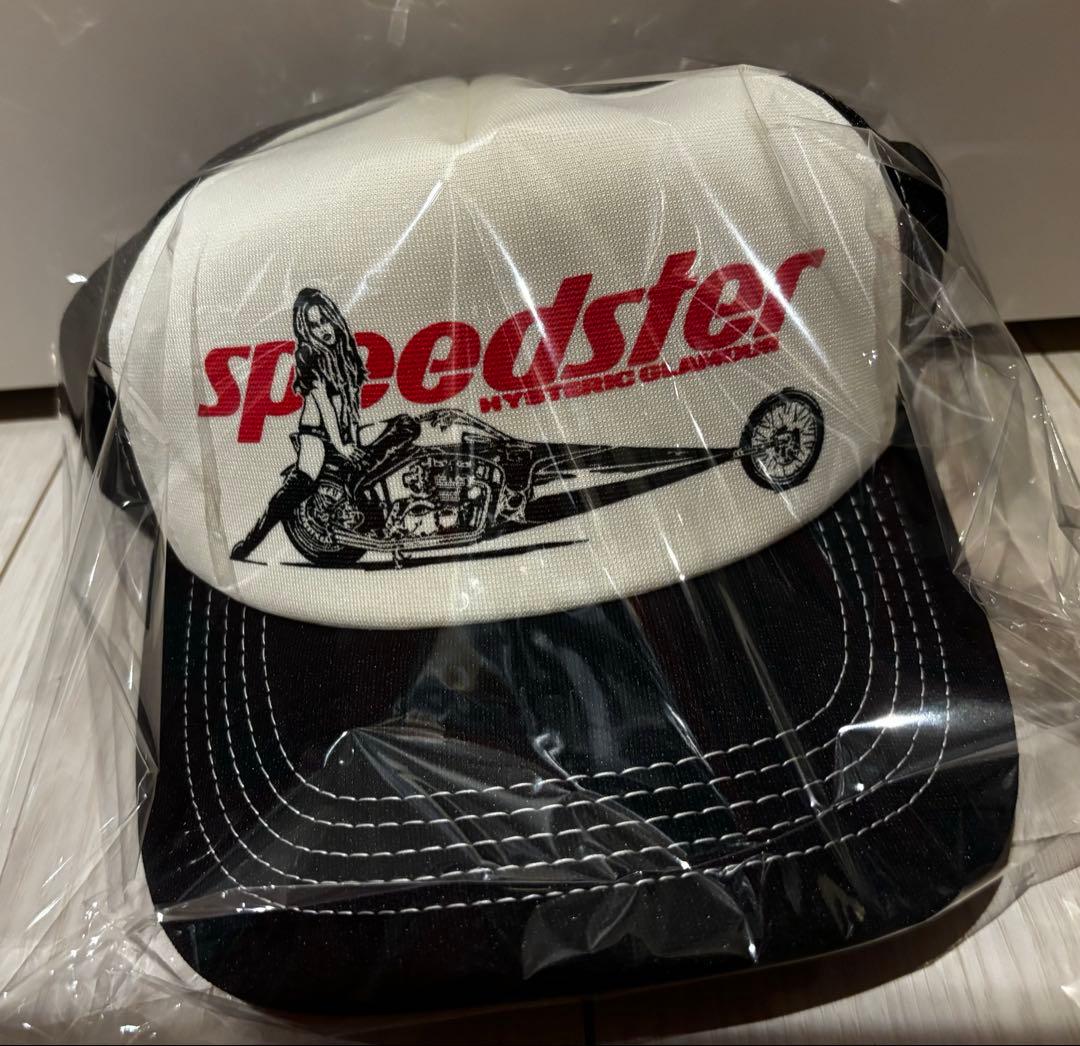 ヒステリックグラマー スピードスター メッシュキャップ 黒 キャップ