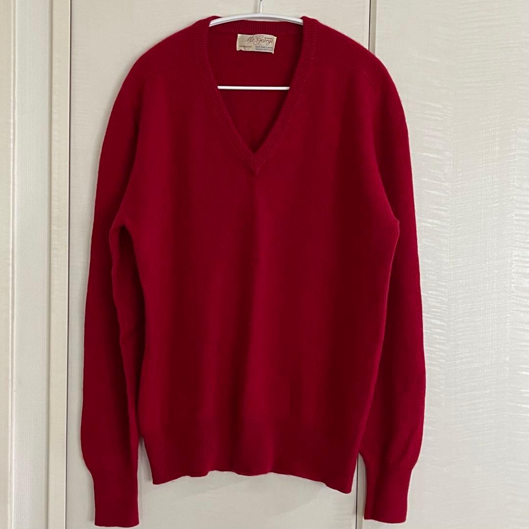 Mce 100%カシミヤ Vネックセーター ダークカラー赤 40\" 楽天市場】カシミヤ100% セーター ニット Vネック カーディガン 紳士