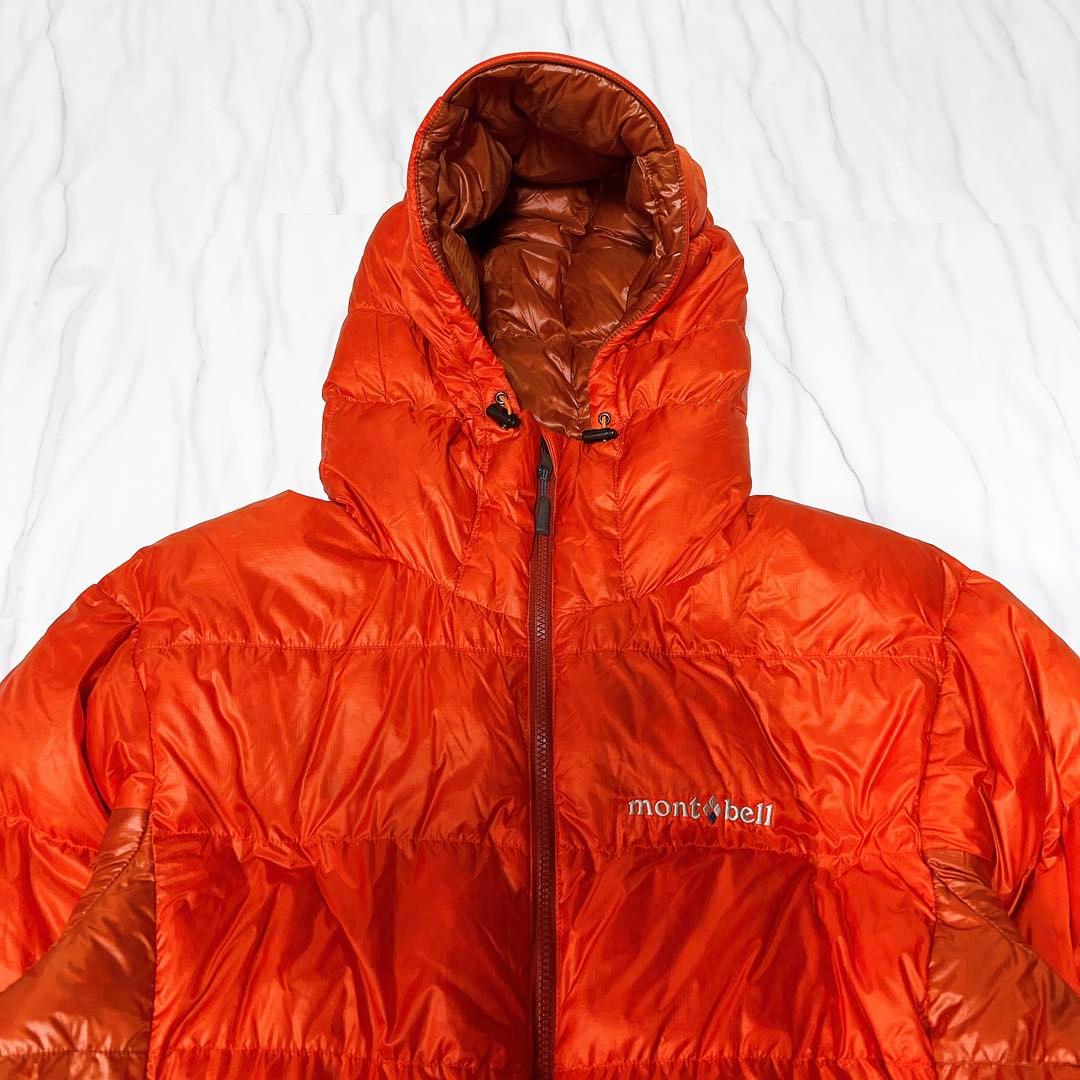 モンベル アルパインダウンパーカ ドローコード オレンジ メンズL