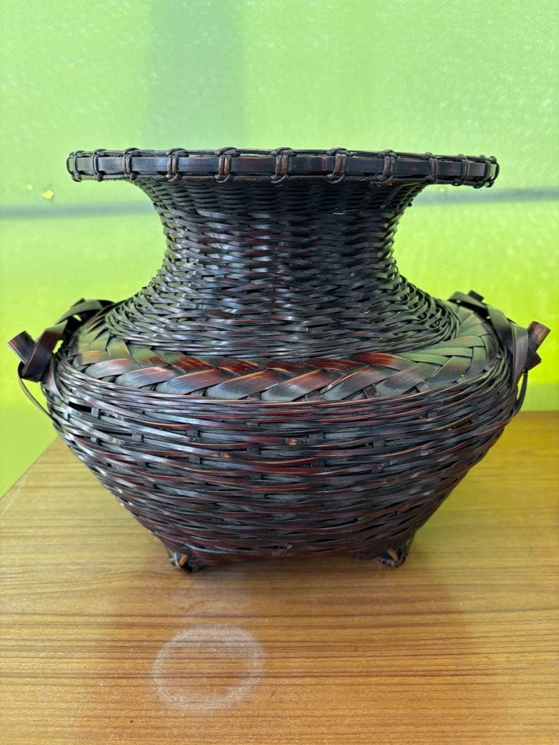 竹籠　達磨牡丹籠 竹籠 達磨牡丹籠 - 花器ギャラリー 裕器 (ゆうき）