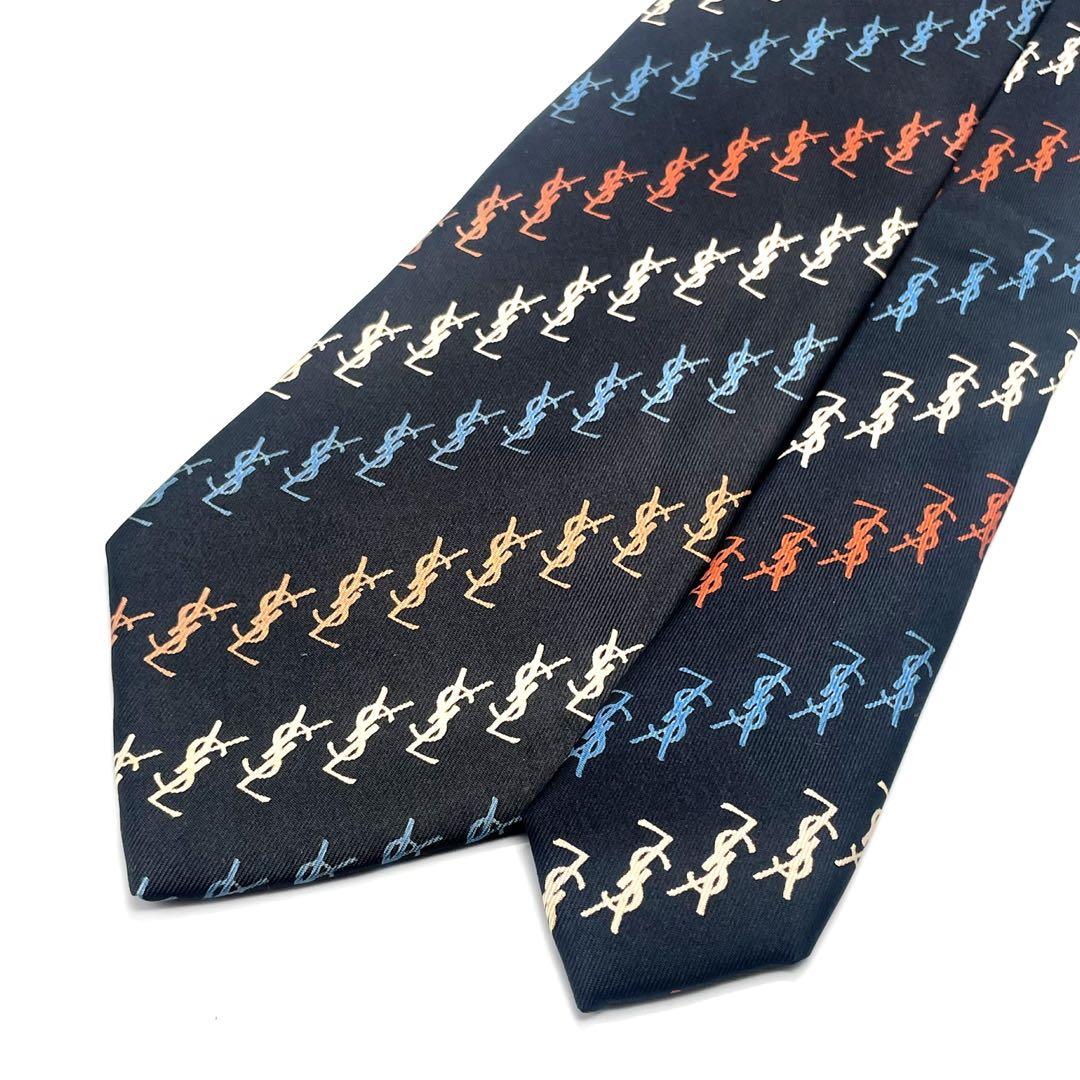 ◇希少◇ イヴサンローラン YSL ネクタイ ロゴ マルチカラー 高級