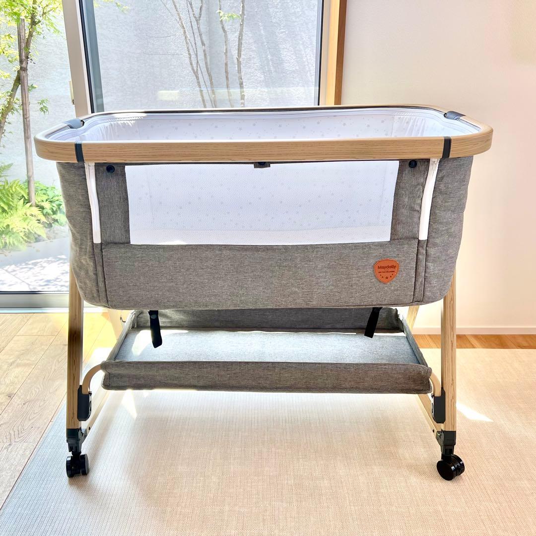 【美品】折りたたみ ベビーベッド 添い寝　軽量 Amazon.co.jp: Ashemia ベビーベッド 折りたたみ式 持ち運び【現役保育