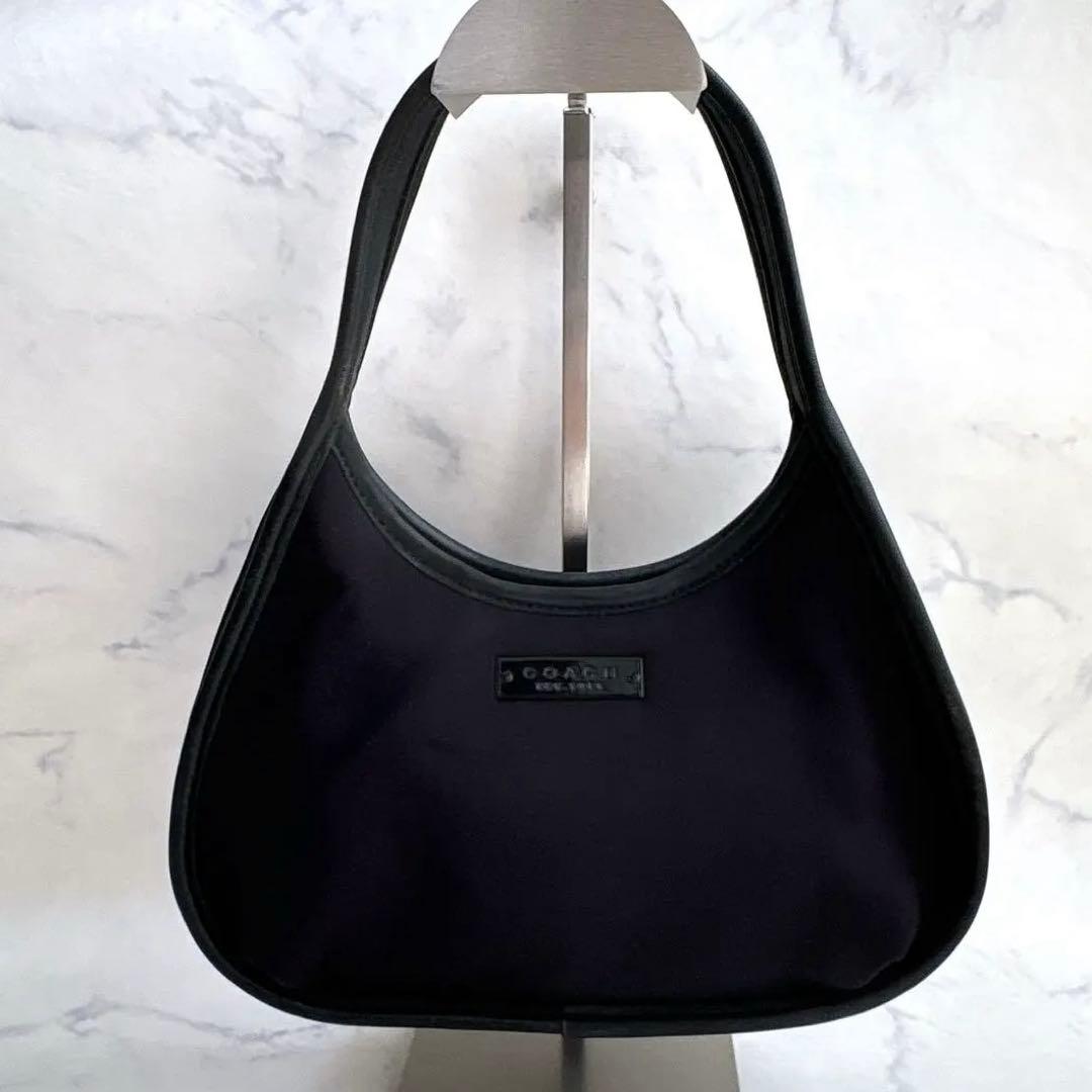 美品✨COACHコーチ エルゴ オールドコーチ ワンショルダー　y2k ブラック オールドコーチ ☆USA製 レザー エルゴ ハンドバッグ ブラック COACH
