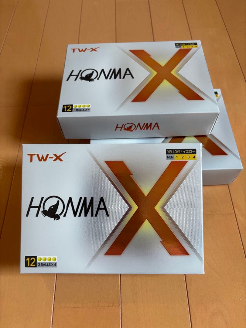 [新品]ホンマゴルフ　TW-X2024年モデル　イエロー　3ダース HONMA GOLF（本間ゴルフ） 【即納】 3ダース TW-X ゴルフボール 2024