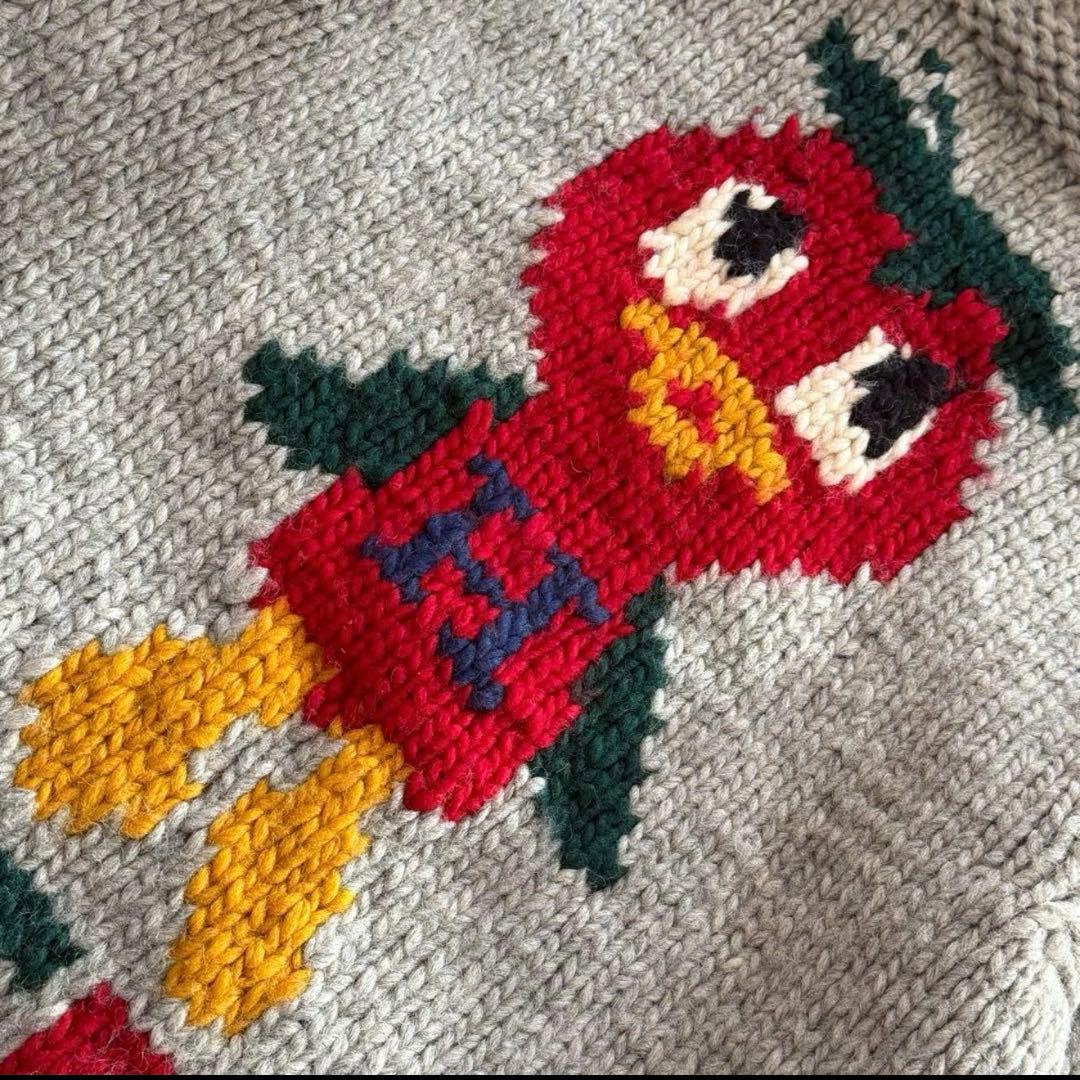 ヒステリックグラマー カウチンニット ヘビーウェイト トマトバード グレー