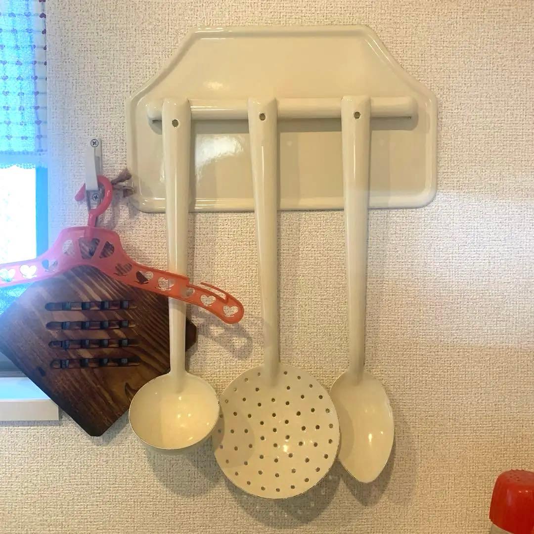 レードル ホーロー レードルラックセット ヴィンテージ アンティーク