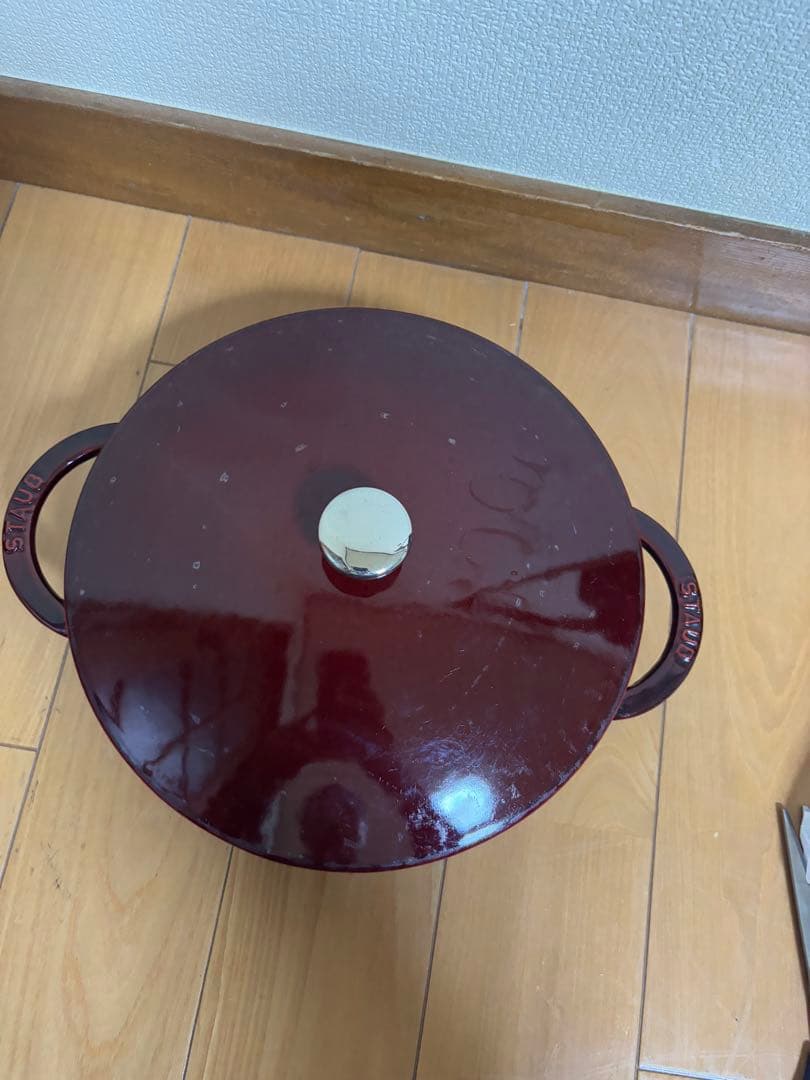 ストウブ ニダベイユ ソテーパン 24 グレナディンレッド 廃盤品 グリルパン