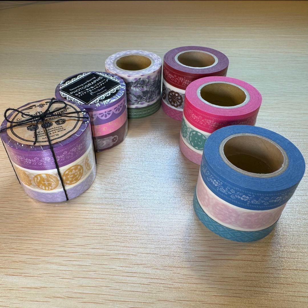 MARK'S マークス 廃盤 マスキングテープ コフレ 花柄 ボタン マステ