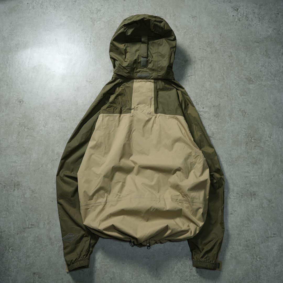 y2k Columbia ナイロンシェルジャケット ドローコード 短丈 茶色