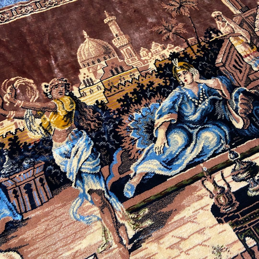 ヴィンテージ 中東 アラビア 壁掛けタペストリー ラグ