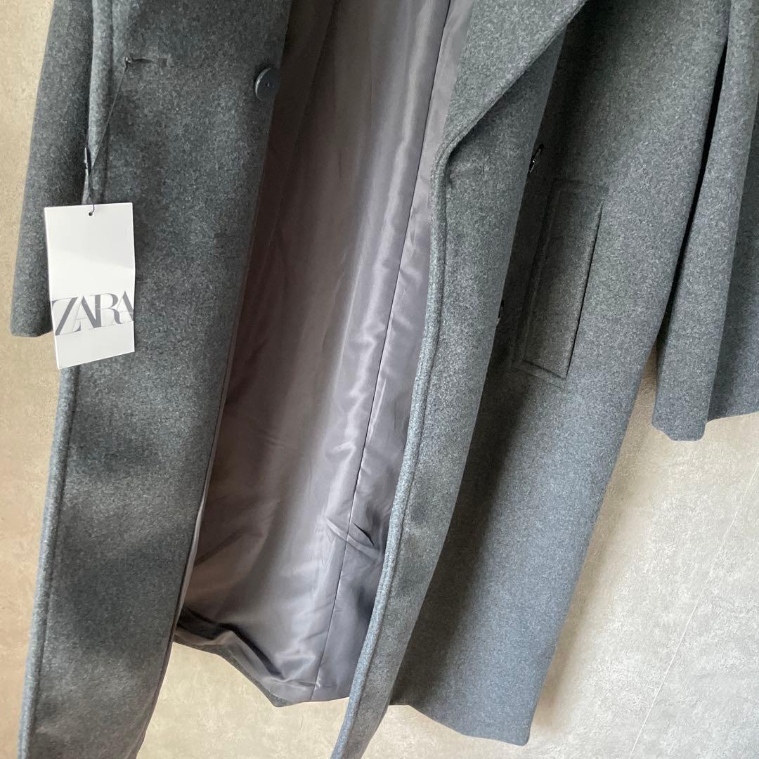 ZARA オーバーサイズ ソフトコート 新品 グレー 3046/271/922 - メルカリ