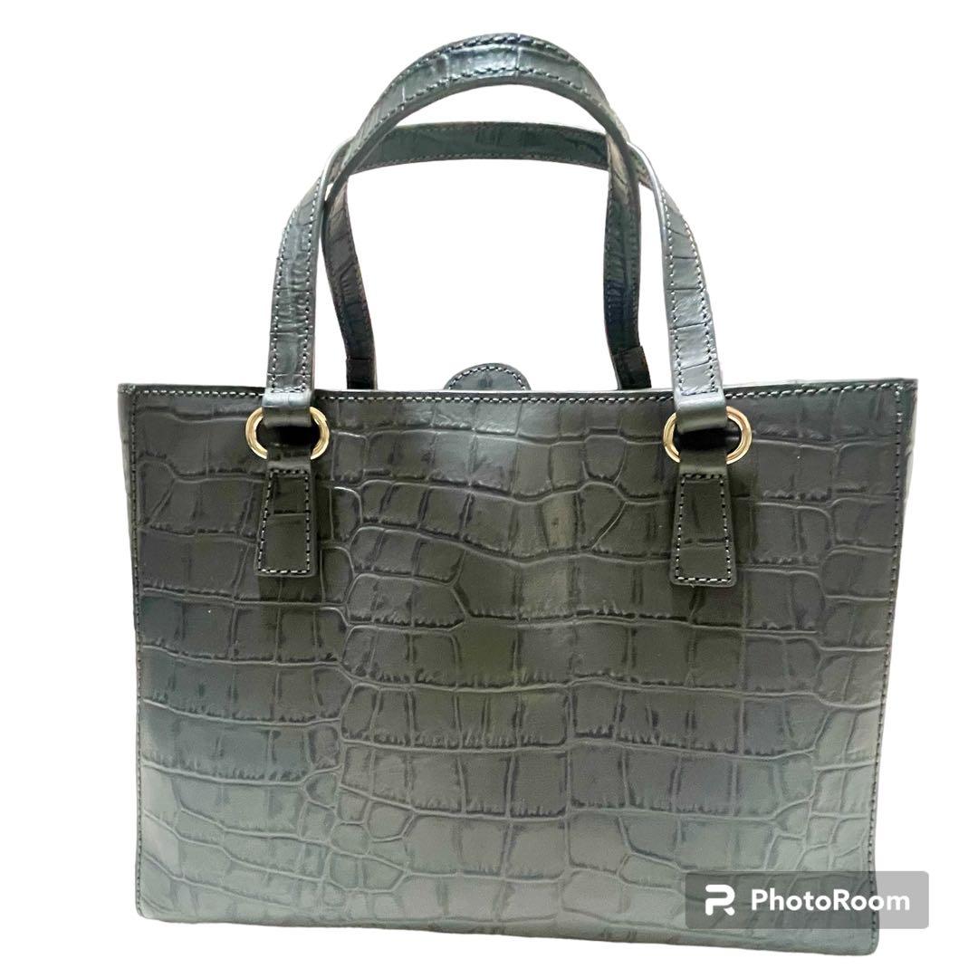 マヤマヤ クロコ型押し ハンドバッグ ショルダーバッグ2way 斜めがけ