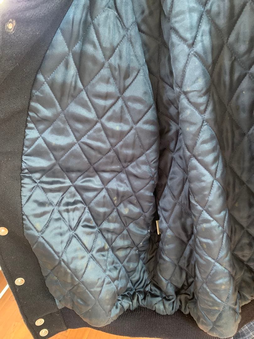 BROOKS BROTHERS スタジャン M ネイビー/ブラウン - メルカリ